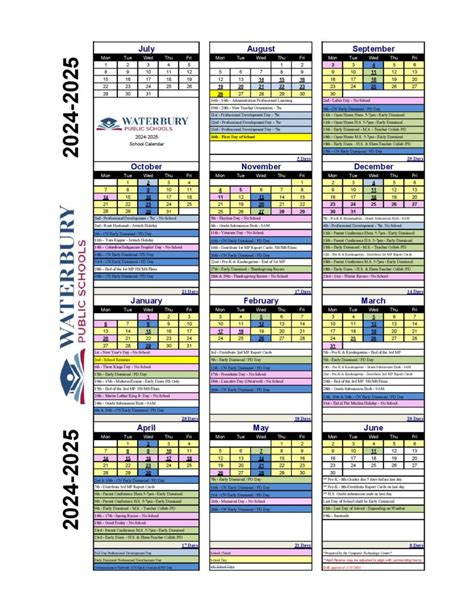 waterbury public schools schedule.